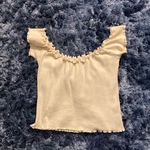 Brandy Melville yellow off the shoulder top